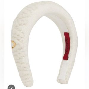 VALENTINO GARAVANI
LOGO CASHMERE & SILK HEADBAND in white